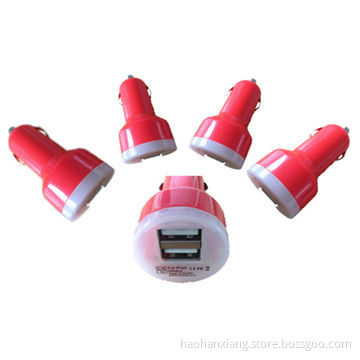 Mini dual-port USB car charger